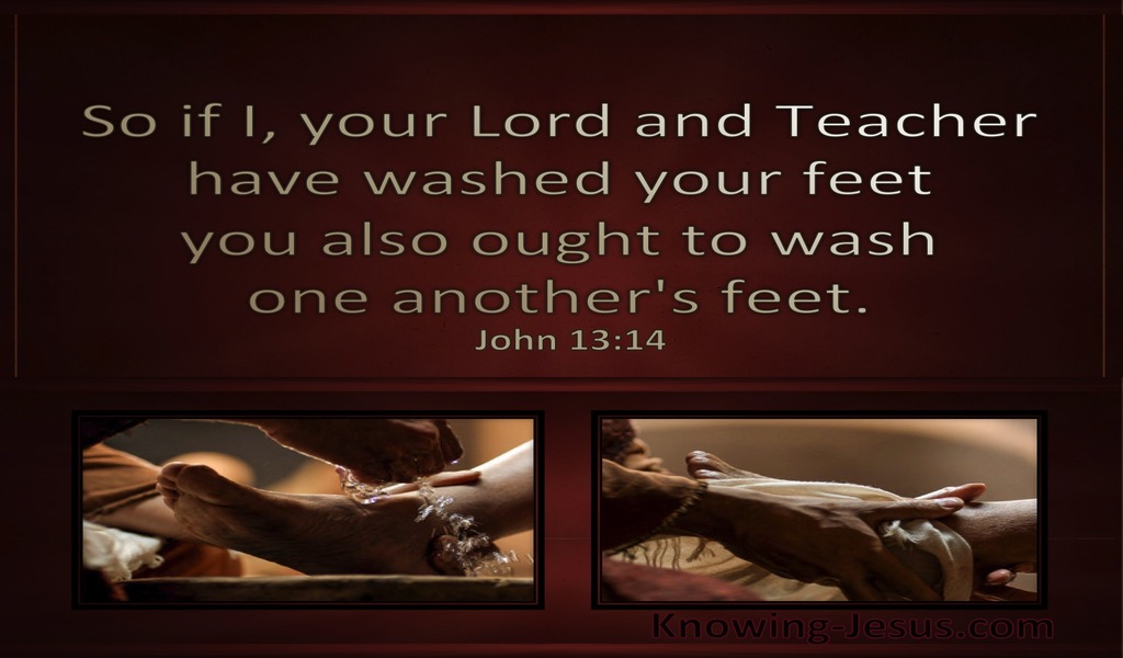 John 13:14 Wash One Anothers Feet (brown)